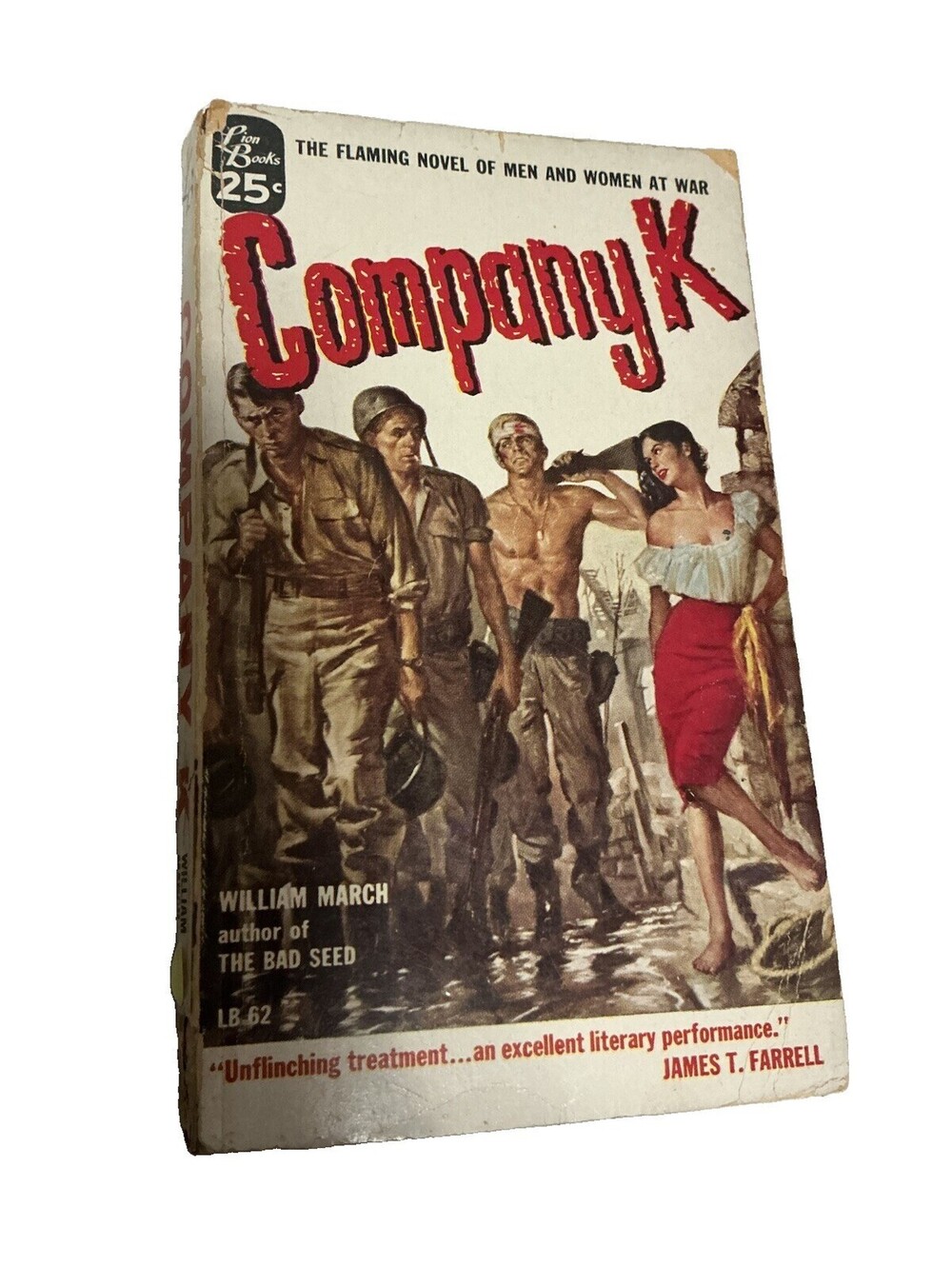 Company K William March Lion Books LB62 Vintage WWII WWI War Pulp Paperback 1955